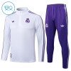Real Madrid Trenings Collegegenser 2025-26 Kvart-Zip Hvit - Barn